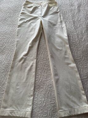 Escada Cream Straight-Leg Chinos